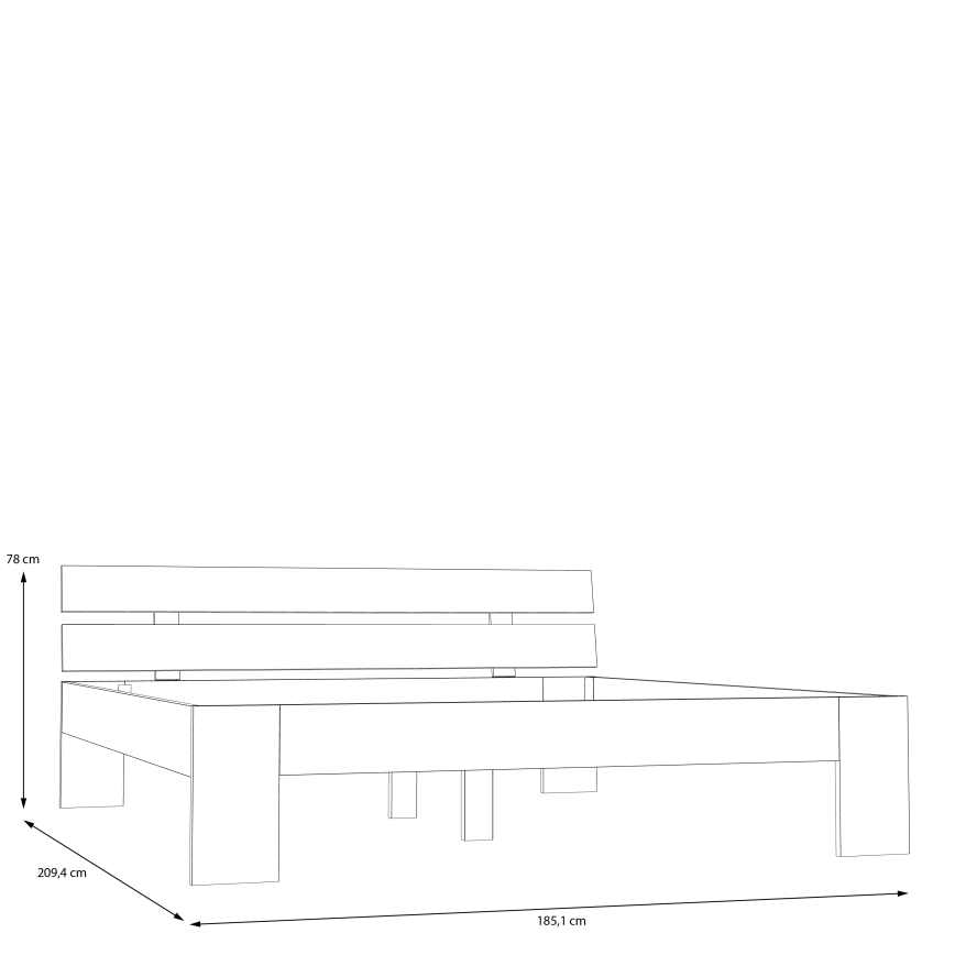 Doppelbett PIROA 180x200 cm beige