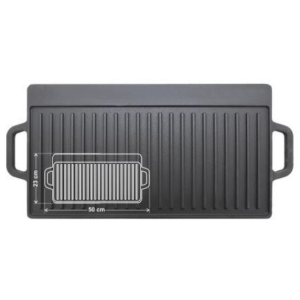 Doppelseitige Grillplatte 50x23 cm