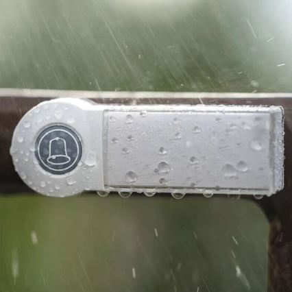 Drahtlose Türklingel 3xAA IP44 weiß/silbern