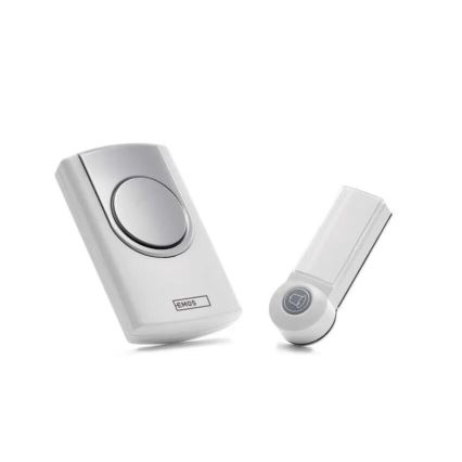 Drahtlose Türklingel 3xAA IP44 weiß/silbern