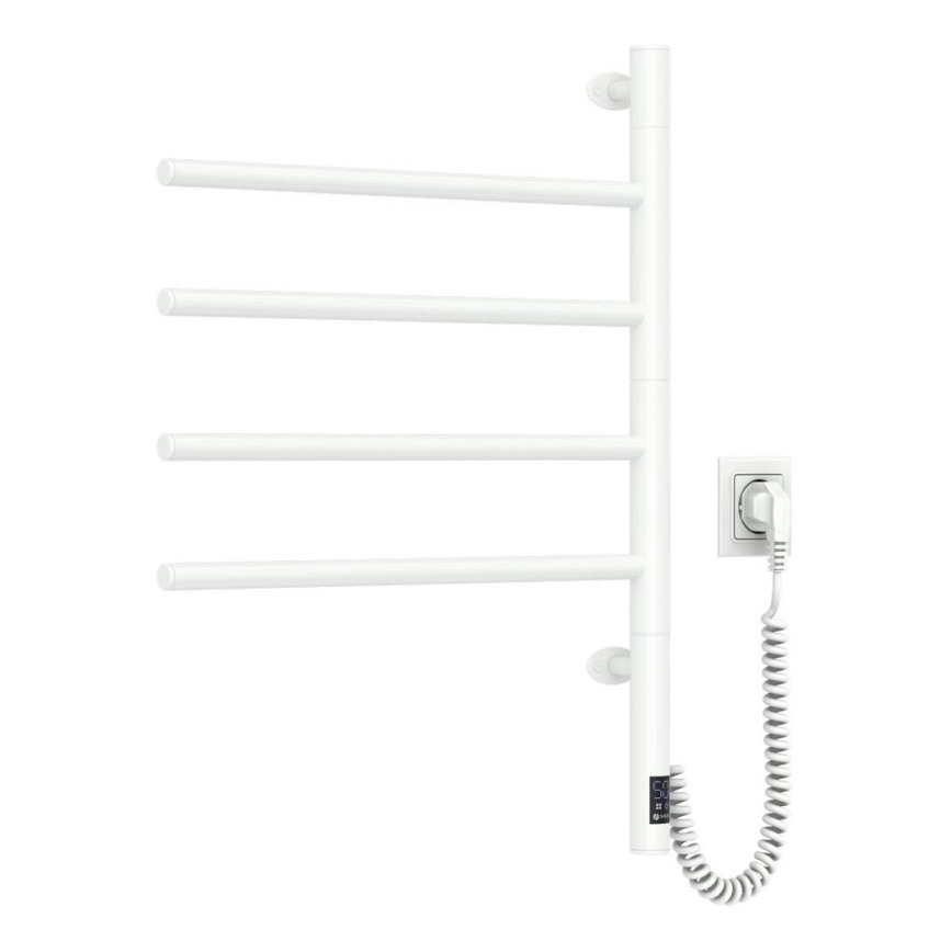 Drehbarer Elektro-Handtuchhalter mit Thermostat ARABESQUE 150W/230V 64,6 cm IP44 weiß