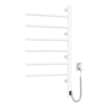 Drehbarer Elektro-Handtuchhalter mit Thermostat ARABESQUE 196W/230V 81,8 cm IP44 weiß
