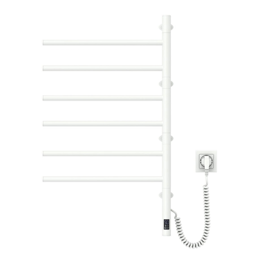 Drehbarer Elektro-Handtuchhalter mit Thermostat ARABESQUE 196W/230V 81,8 cm IP44 weiß