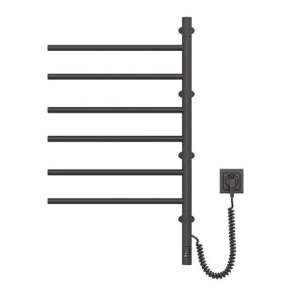 Drehbarer Elektro-Handtuchhalter mit Thermostat ARABESQUE 196W/230V 81,8 cm IP44 schwarz