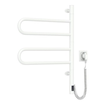 Drehbarer Elektro-Handtuchhalter mit Thermostat FOUETTE 128W/230V 64,6 cm IP44 weiß