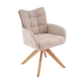 Drehbarer Esszimmerstuhl NUVO, 1 St., beige/braun