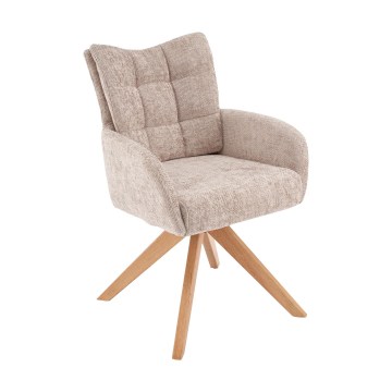 Drehbarer Esszimmerstuhl NUVO, 1 St., beige/braun