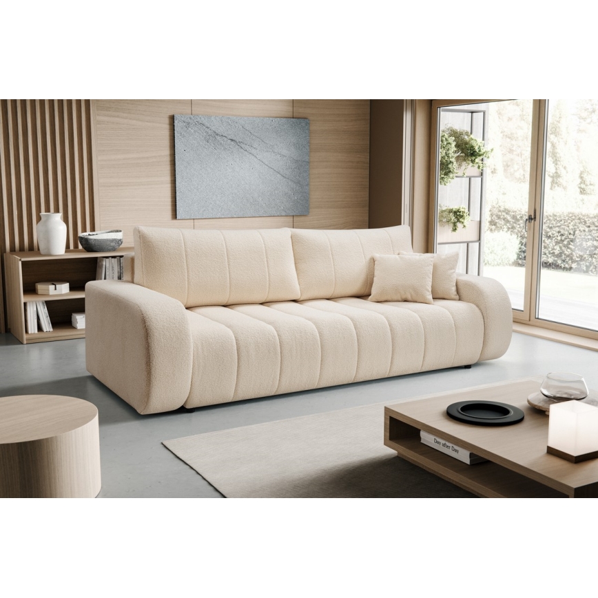 Dreisitzer-Klappsofa DESIO beige