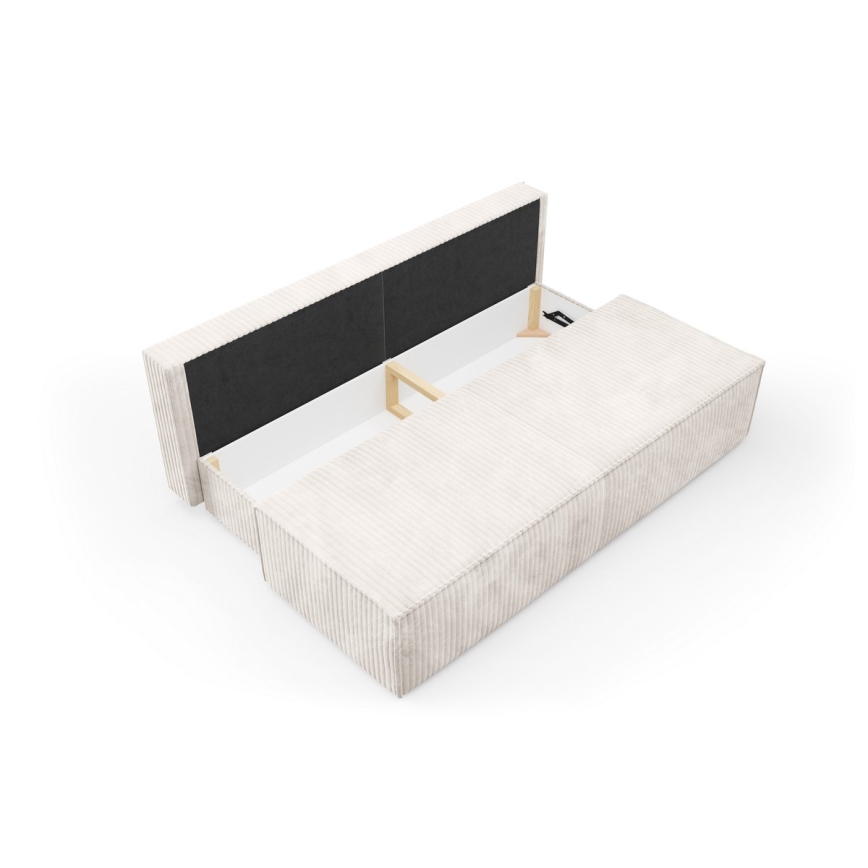 Dreisitzer-Klappsofa mit Stauraum TERAMO beige