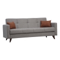 Dreisitziges ausklappbares Sofa KORFU, hellgrau