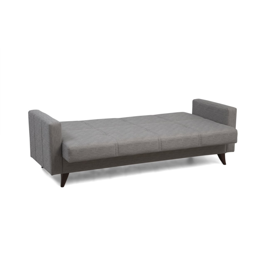 Dreisitziges ausklappbares Sofa KORFU, hellgrau