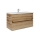 Dřevojas - Badezimmerschrank mit Waschbecken BANO 100x47 cm Eiche/Weiß