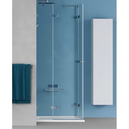 Dřevojas - Hängender Badezimmerschrank ZYLO 35x155 cm Weiß