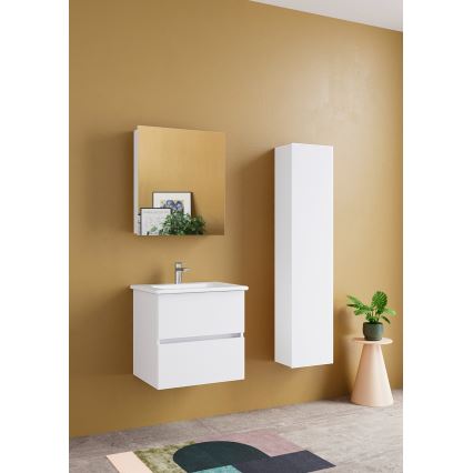 Dřevojas - Spiegelschrank NEXI 60 x 68 cm weiß
