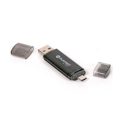 Dual Flash Drive USB + MicroUSB 32GB schwarz