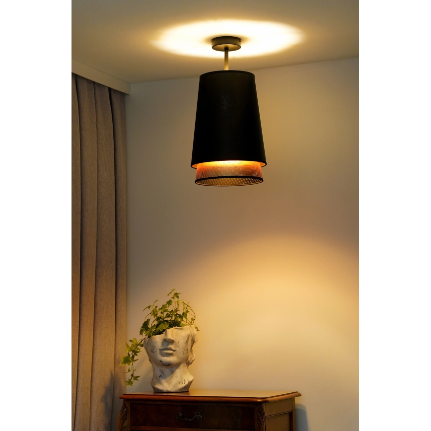 Duolla - Aufbauleuchte BELL SHINY 1xE27/15W/230V d 25 cm schwarz/kupfern
