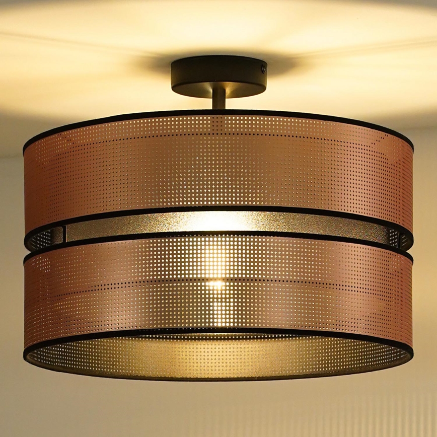 Duolla - Aufbauleuchte COPPER SHINY 1xE27/15W/230V d 40 cm kupfern/schwarz