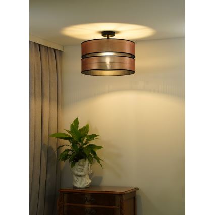 Duolla - Aufbauleuchte COPPER SHINY 1xE27/15W/230V d 40 cm kupfern/schwarz