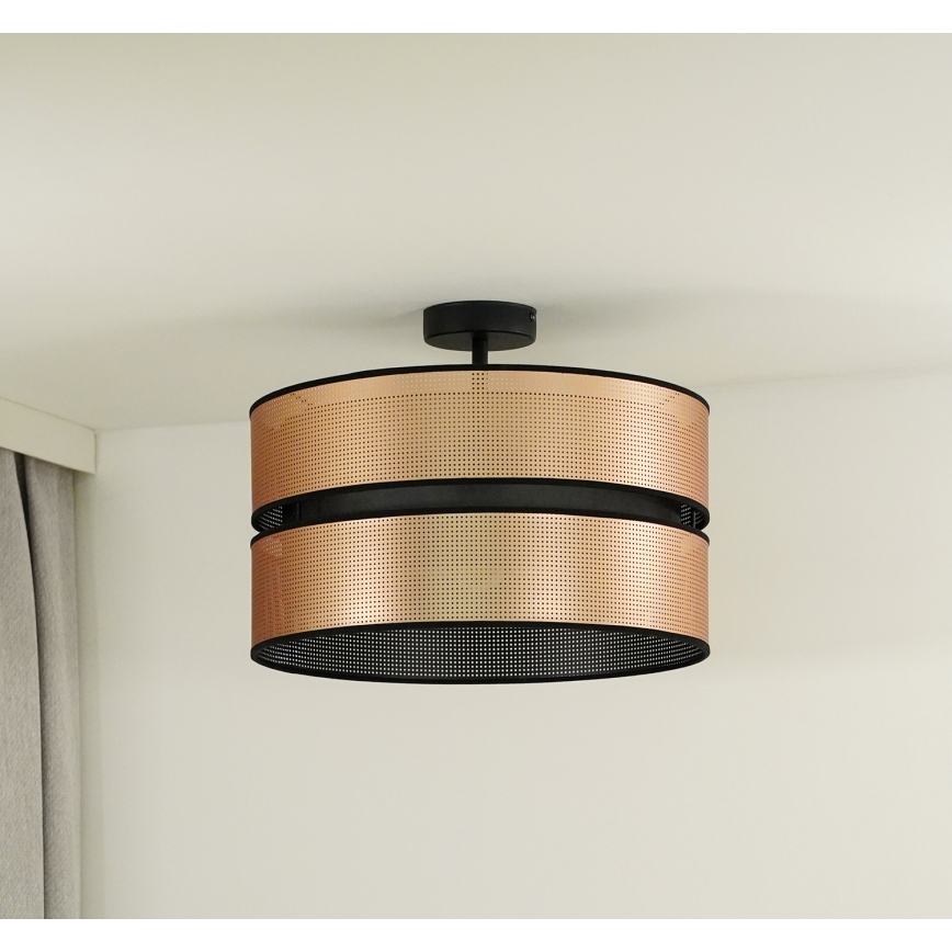 Duolla - Aufbauleuchte COPPER SHINY 1xE27/15W/230V d 40 cm kupfern/schwarz