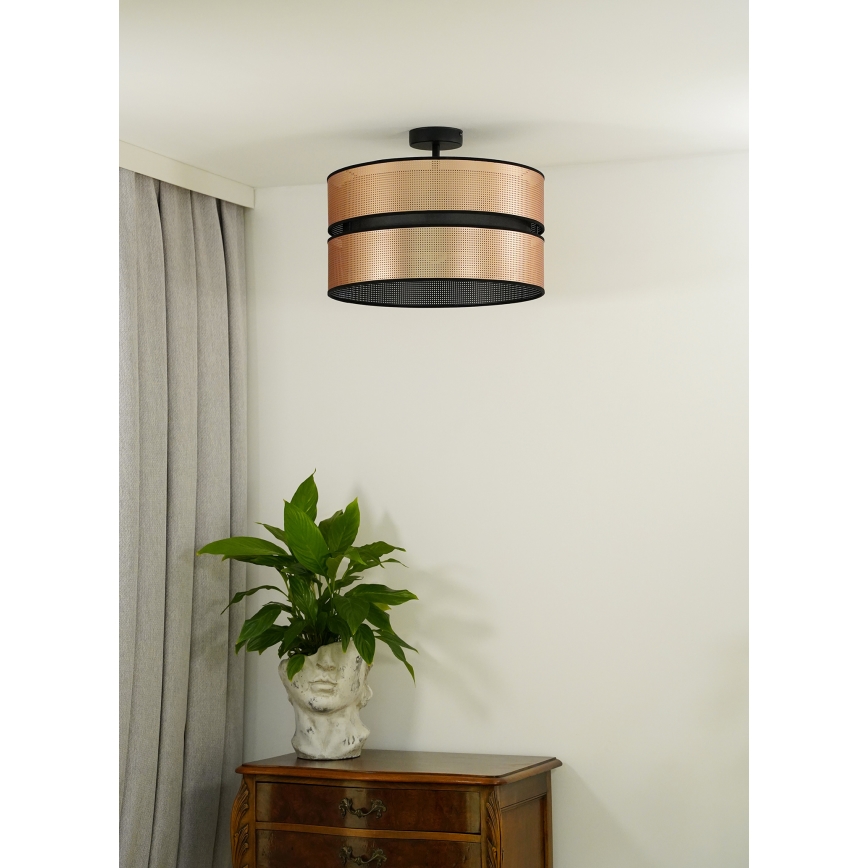 Duolla - Aufbauleuchte COPPER SHINY 1xE27/15W/230V d 40 cm kupfern/schwarz