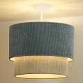 Duolla - Aufbauleuchte CORDUROY 1xE27/15W/230V d 40 cm blau/beige