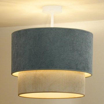 Duolla - Aufbauleuchte CORDUROY 1xE27/15W/230V d 40 cm blau/beige