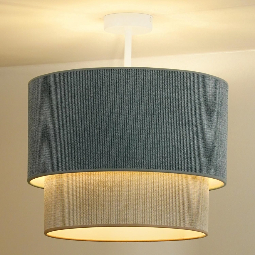 Duolla - Aufbauleuchte CORDUROY 1xE27/15W/230V d 40 cm blau/beige