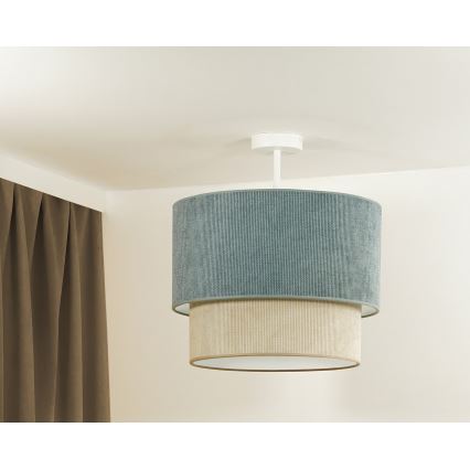Duolla - Aufbauleuchte CORDUROY 1xE27/15W/230V d 40 cm blau/beige