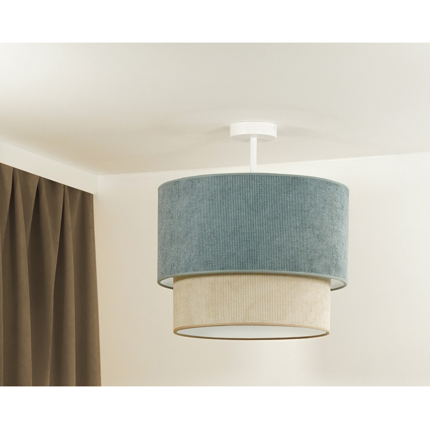 Duolla - Aufbauleuchte CORDUROY 1xE27/15W/230V d 40 cm blau/beige