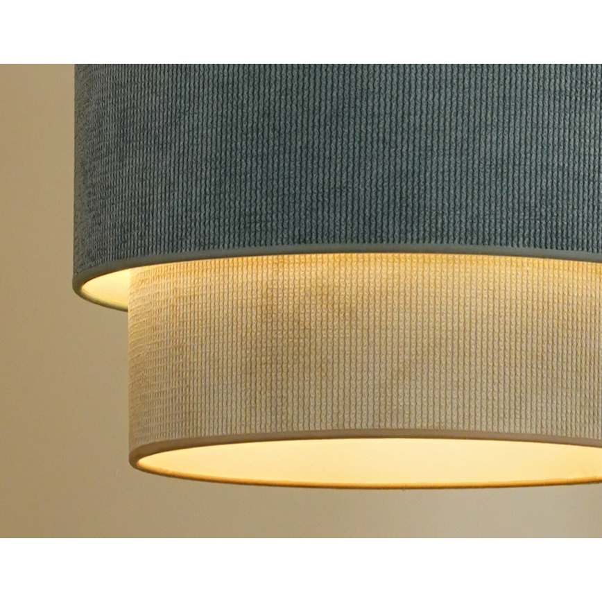 Duolla - Aufbauleuchte CORDUROY 1xE27/15W/230V d 40 cm blau/beige