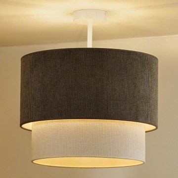 Duolla - Aufbauleuchte CORDUROY 1xE27/15W/230V d 40 cm braun/cremefarben