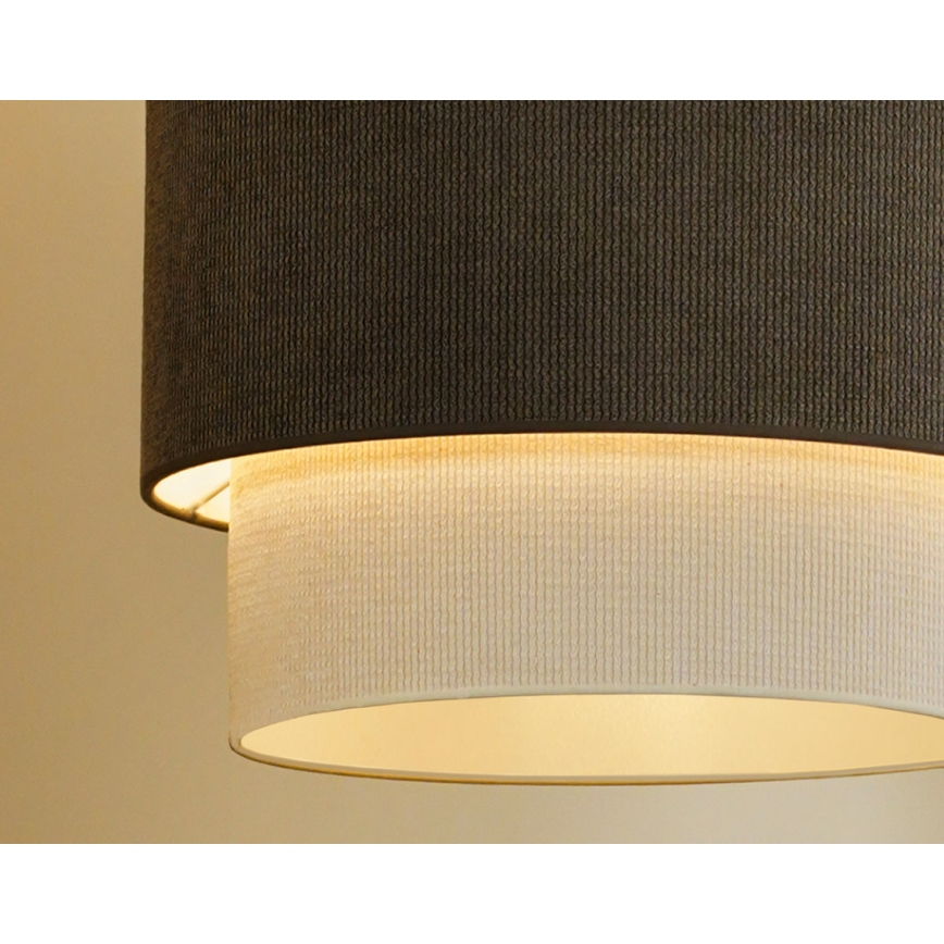 Duolla - Aufbauleuchte CORDUROY 1xE27/15W/230V d 40 cm braun/cremefarben