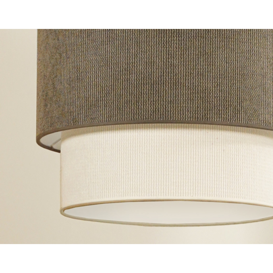 Duolla - Aufbauleuchte CORDUROY 1xE27/15W/230V d 40 cm braun/cremefarben