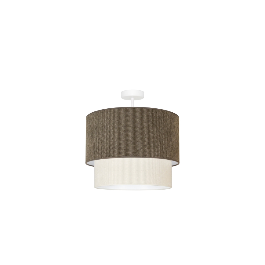 Duolla - Aufbauleuchte CORDUROY 1xE27/15W/230V d 40 cm braun/cremefarben