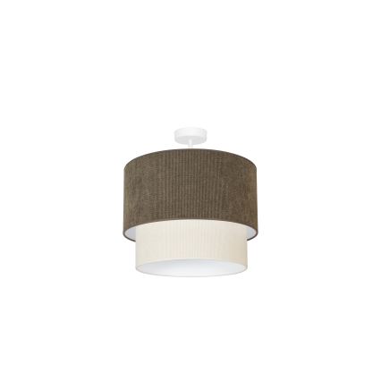 Duolla - Aufbauleuchte CORDUROY 1xE27/15W/230V d 40 cm braun/cremefarben