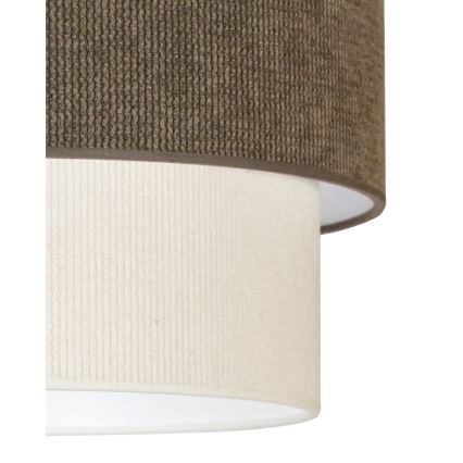 Duolla - Aufbauleuchte CORDUROY 1xE27/15W/230V d 40 cm braun/cremefarben
