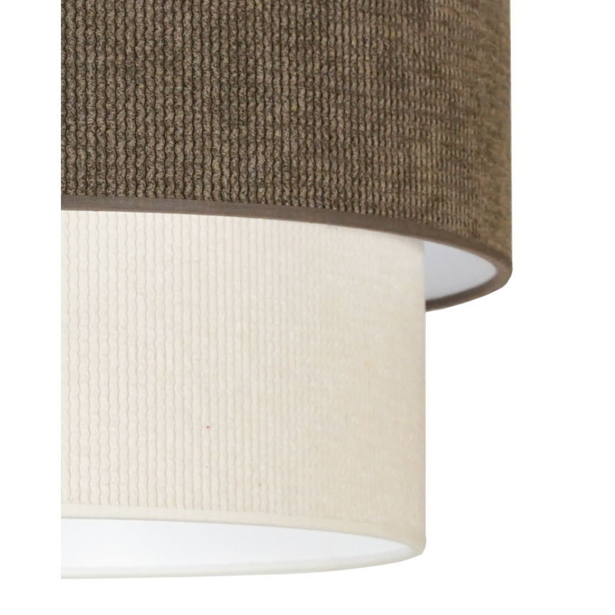 Duolla - Aufbauleuchte CORDUROY 1xE27/15W/230V d 40 cm braun/cremefarben