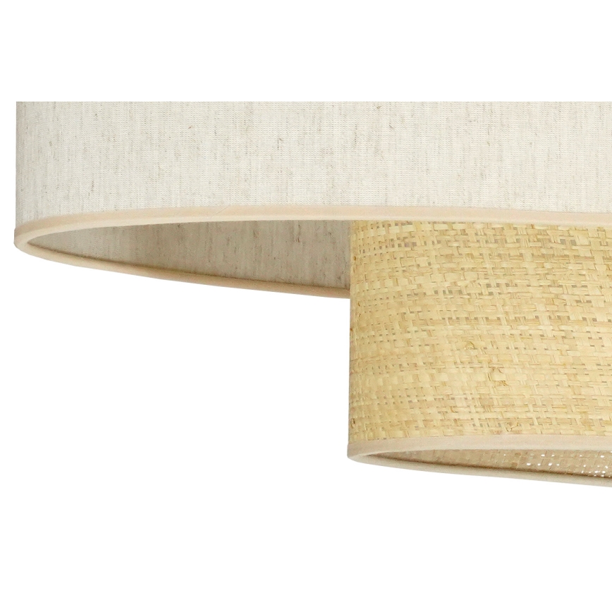 Duolla - Aufbauleuchte DOUBLE OVAL NATURE 2xE27/15W/230V cremefarben/beige