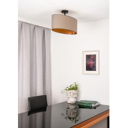 Duolla - Aufbauleuchte OVAL VEGAN 1xE27/15W/230V beige