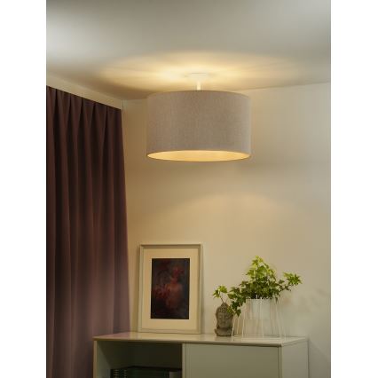 Duolla - Aufbauleuchte ROLLER ECO RECYCLING 1xE27/15W/230V d 45 cm cremefarben