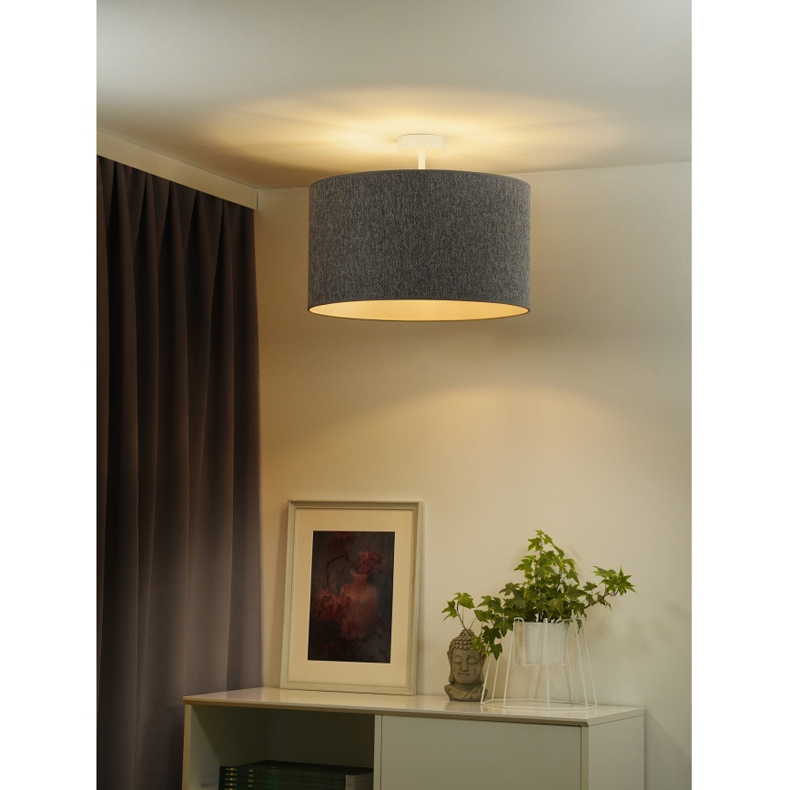 Duolla - Aufbauleuchte ROLLER ECO RECYCLING 1xE27/15W/230V d 45 cm grau