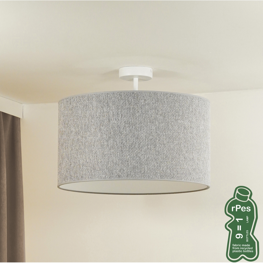 Duolla - Aufbauleuchte ROLLER ECO RECYCLING 1xE27/15W/230V d 45 cm grau