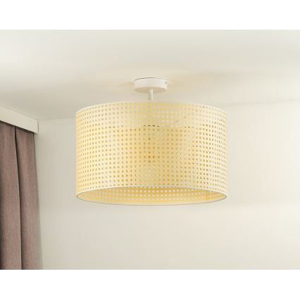 Duolla - Aufbauleuchte ROLLER RATTAN 1xE27/15W/230V d 45 cm beige
