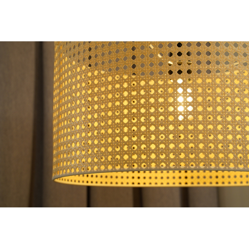 Duolla - Aufbauleuchte ROLLER RATTAN 1xE27/15W/230V d 45 cm beige