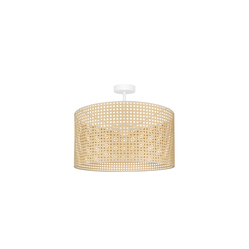 Duolla - Aufbauleuchte ROLLER RATTAN 1xE27/15W/230V d 45 cm beige