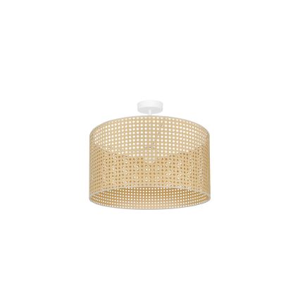 Duolla - Aufbauleuchte ROLLER RATTAN 1xE27/15W/230V d 45 cm beige