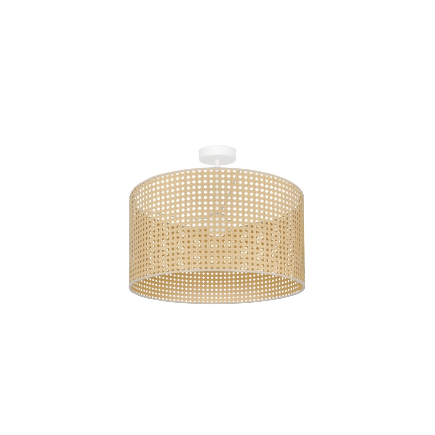 Duolla - Aufbauleuchte ROLLER RATTAN 1xE27/15W/230V d 45 cm beige