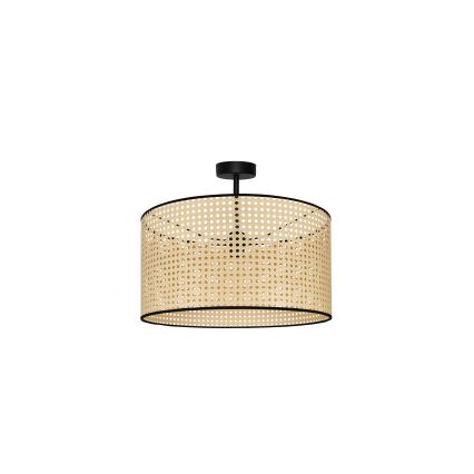 Duolla - Aufbauleuchte ROLLER RATTAN 1xE27/15W/230V d 45 cm beige/schwarz