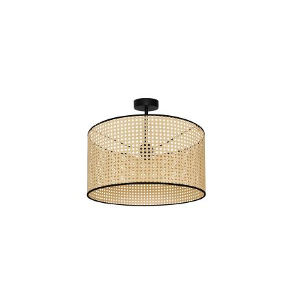 Duolla - Aufbauleuchte ROLLER RATTAN 1xE27/15W/230V d 45 cm beige/schwarz