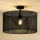 Duolla - Aufbauleuchte ROLLER RATTAN 1xE27/15W/230V d 45 cm schwarz
